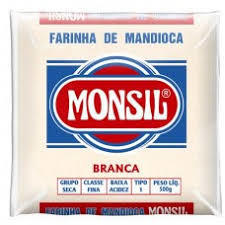 FARINHA MANDIOCA BRANCA MONSIL 500gr (20) 00000061