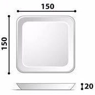 BANDEJA ISOPOR RASA FR01 15x15x1,8cm.C/200(2) 00000985