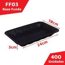 BANDEJA ISOPOR FUNDA PRETA FF03 18x24x3cm.C/200(2) 00001846