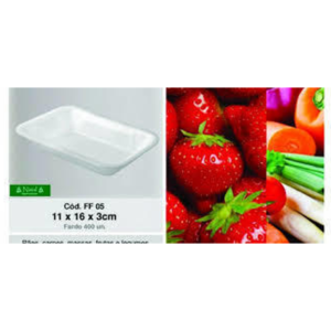 BANDEJA ISOPOR FUNDA FF05 16x11x3cm.C/200(2) 00000846