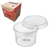 KIT POTE/TAMPA PP 145ml.TRANSPARENTE C/25cj.(20) 00000448