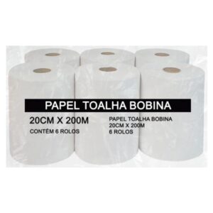 TOALHA PAPEL BOBINA PREMIUM 28gr.6X200m.(1)* 00000578
