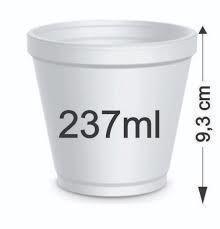 COPO TERMICO 240ml. C/20 DARNEL 8oz(50) 00000680