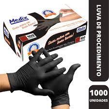 LUVA NITRILICA PRETA MEDIX P C/100(10) 00000691