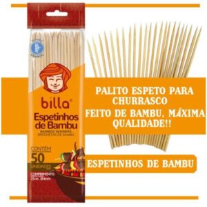 ESPETINHO BAMBU 25cm.C/50 NATURAL 4mm.(100) 00000784