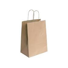 SACOLA PAPEL KRAFT PARDO 90gr.24x32x11cm.C/50 00001047