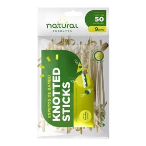 ESPETO BAMBU KNOTTED STICK 9cm. C/50 NATURAL(25) 00001191