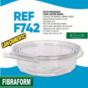 POTE PLAST.RED.TAMPA ARTIC.250ml.F742 C/100(1) 00001882