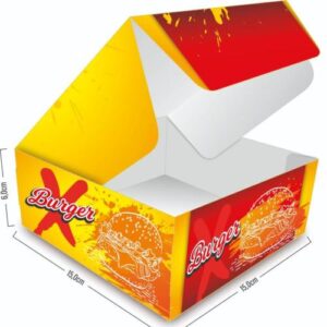 Cx.pap.XIS BURGUER COLORIDO 15x15x6cm.(101)C/50 00002939