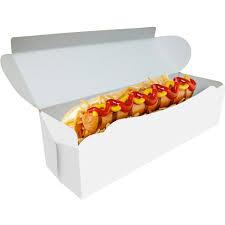 Cx.pap.HOT DOG BRANCA 25x12x8cm.C/50 00002940