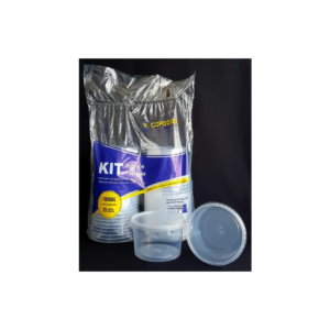 KIT POTE/TAMPA PP 1000ml.TRANSPARENTE c/25cj.(6) 00001025