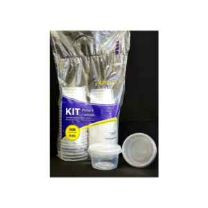KIT POTE/TAMPA PP 250ml.TRANSPARENTE C/25cj.(20) 00001781