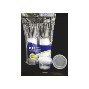 KIT POTE/TAMPA PP 500ml.TRANSPARENTE C/25cj.(12) 00001783