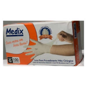 LUVA LATEX USO GERAL MEDIX G C/100(10) 00000604