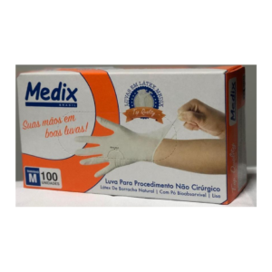 LUVA LATEX USO GERAL MEDIX M C/100(10) 00000608