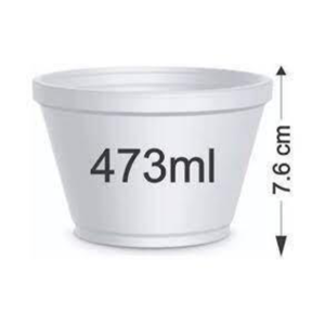 POTE ISOPOR REDONDO DARNEL 480ml.16oz C/20(25) 00000912