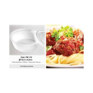 MARMITEIRO ISOPOR RED.C/T 1100ml.C/100 FM110(1) 00002917